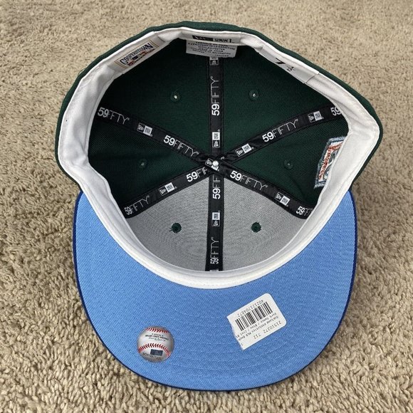 Oakland Athletics New Era 59Fifty Enchanted Forest Sz 7 1/2 50th Anni Green Cap - Picture 4 of 8